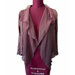 Komarov Dress Cover Open Front Romantic Pink  Size Medium